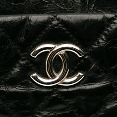 Medium Quilted Glazed Calfskin Executive Tote