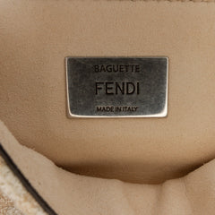 FF Chenille and Leather Chain Midi Baguette