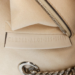 FF Chenille and Leather Chain Midi Baguette
