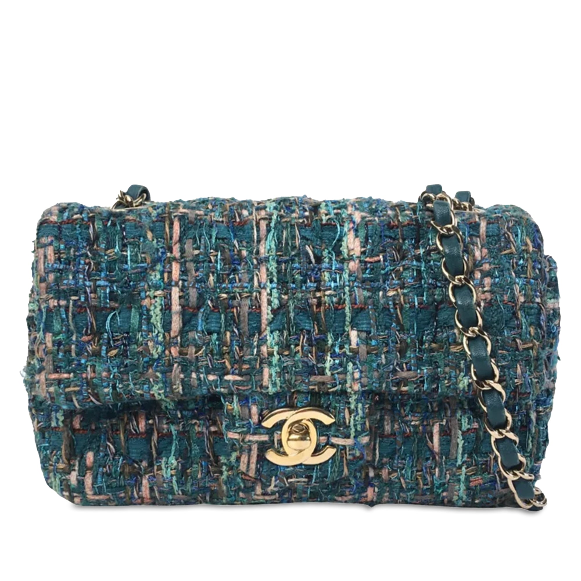 Mini Classic Rectangular Tweed Flap Bag_0