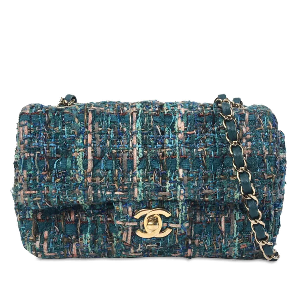 Mini Classic Rectangular Tweed Flap Bag_0