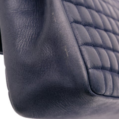 Chocolate Bar Iridescent Calfskin Bubble Flap