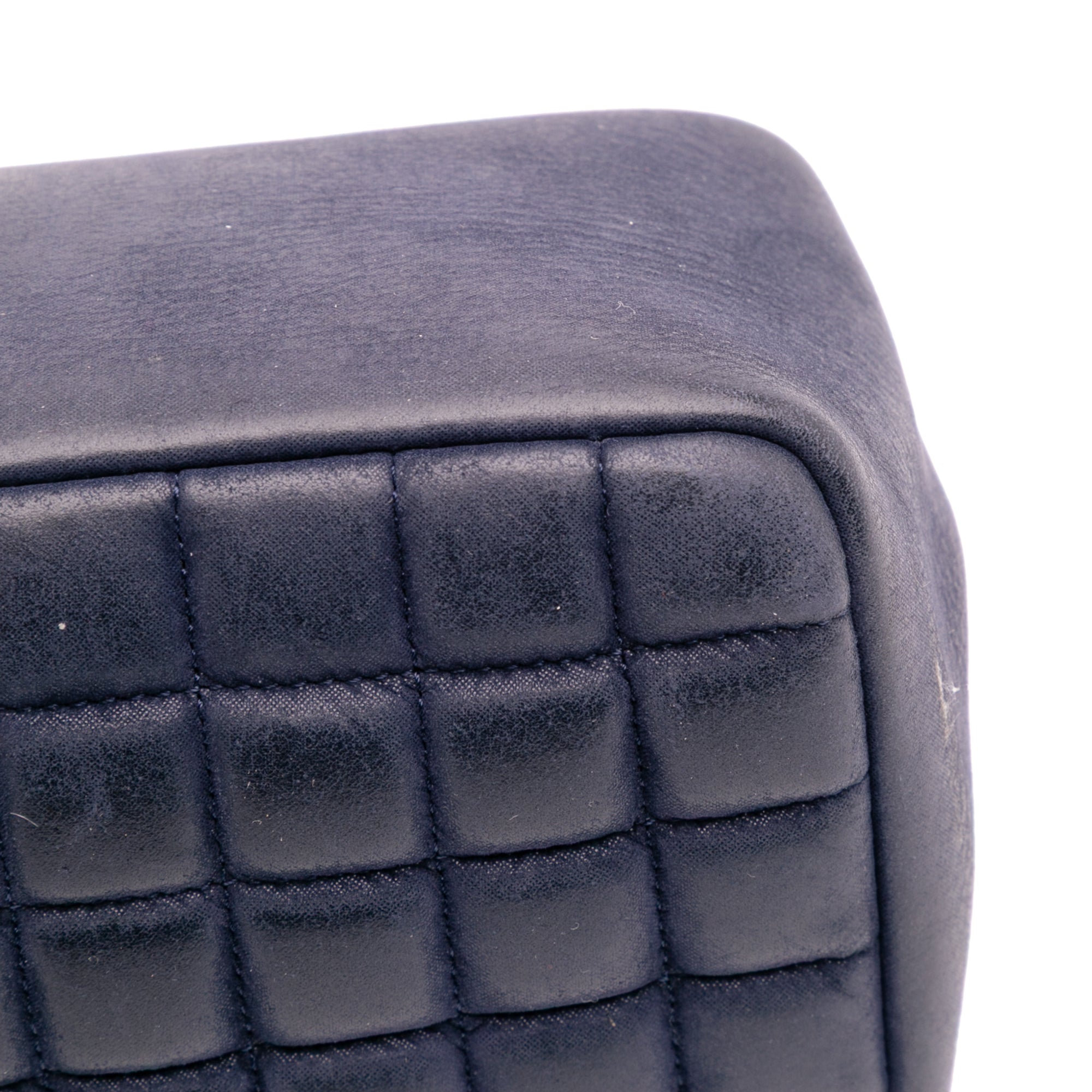 Chocolate Bar Iridescent Calfskin Bubble Flap