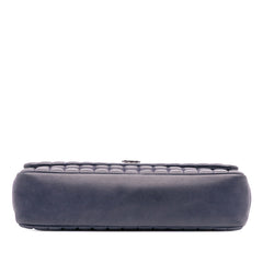 Chocolate Bar Iridescent Calfskin Bubble Flap