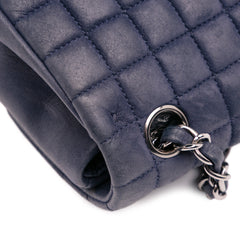 Chocolate Bar Iridescent Calfskin Bubble Flap