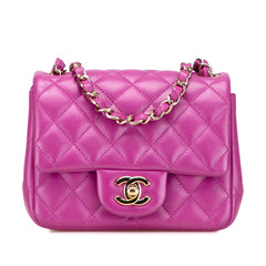 Mini Square Classic Lambskin Single Flap