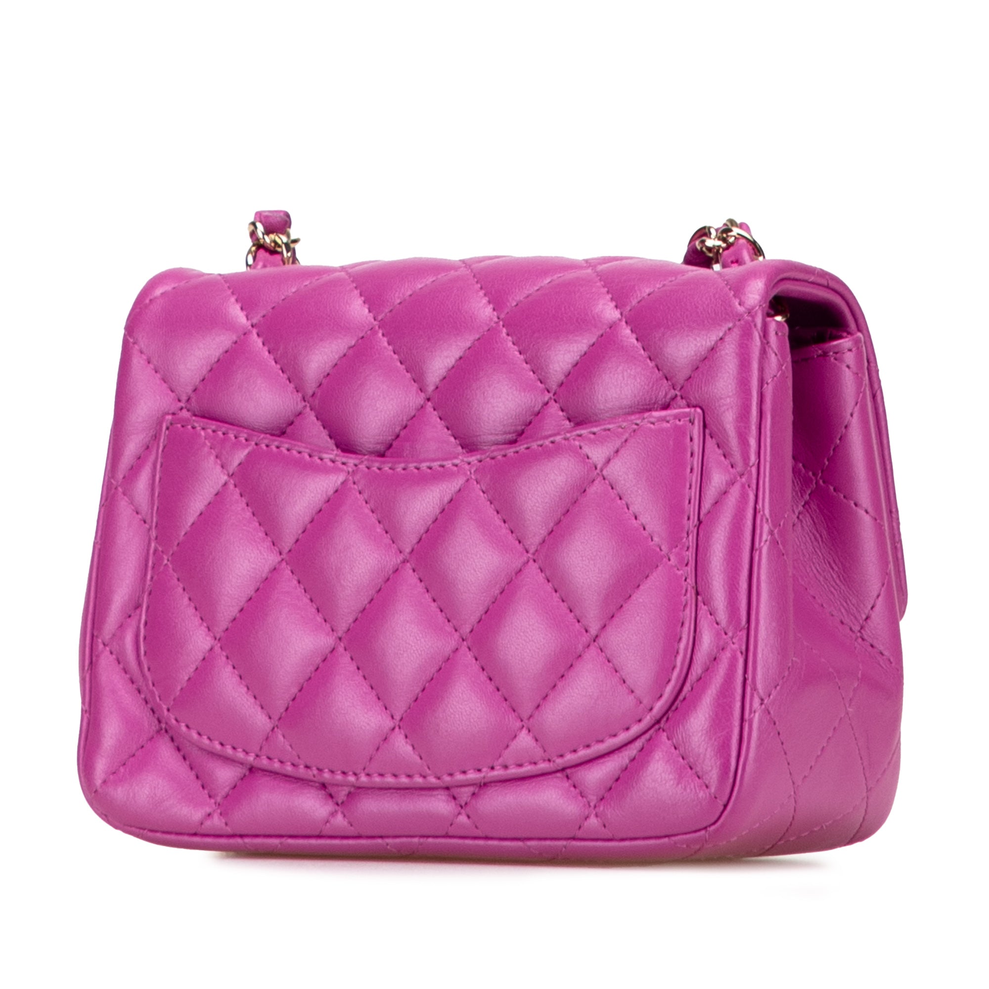 Mini Square Classic Lambskin Single Flap