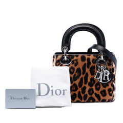 Mini Pony Hair Leopard Print Lady Dior
