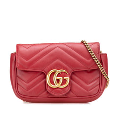 Mini GG Marmont Matelasse Leather Flap Crossbody