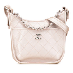 Metallic Calfskin Quilted Jungle Stroll Hobo