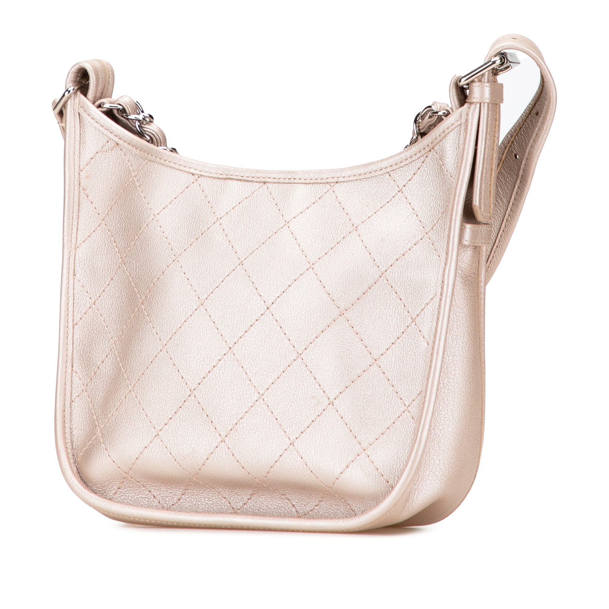 Metallic Calfskin Quilted Jungle Stroll Hobo