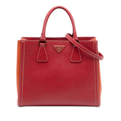 Bicolor Saffiano Lux Satchel