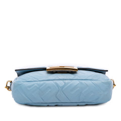 Mini Zucca Embossed Leather Baguette Satchel