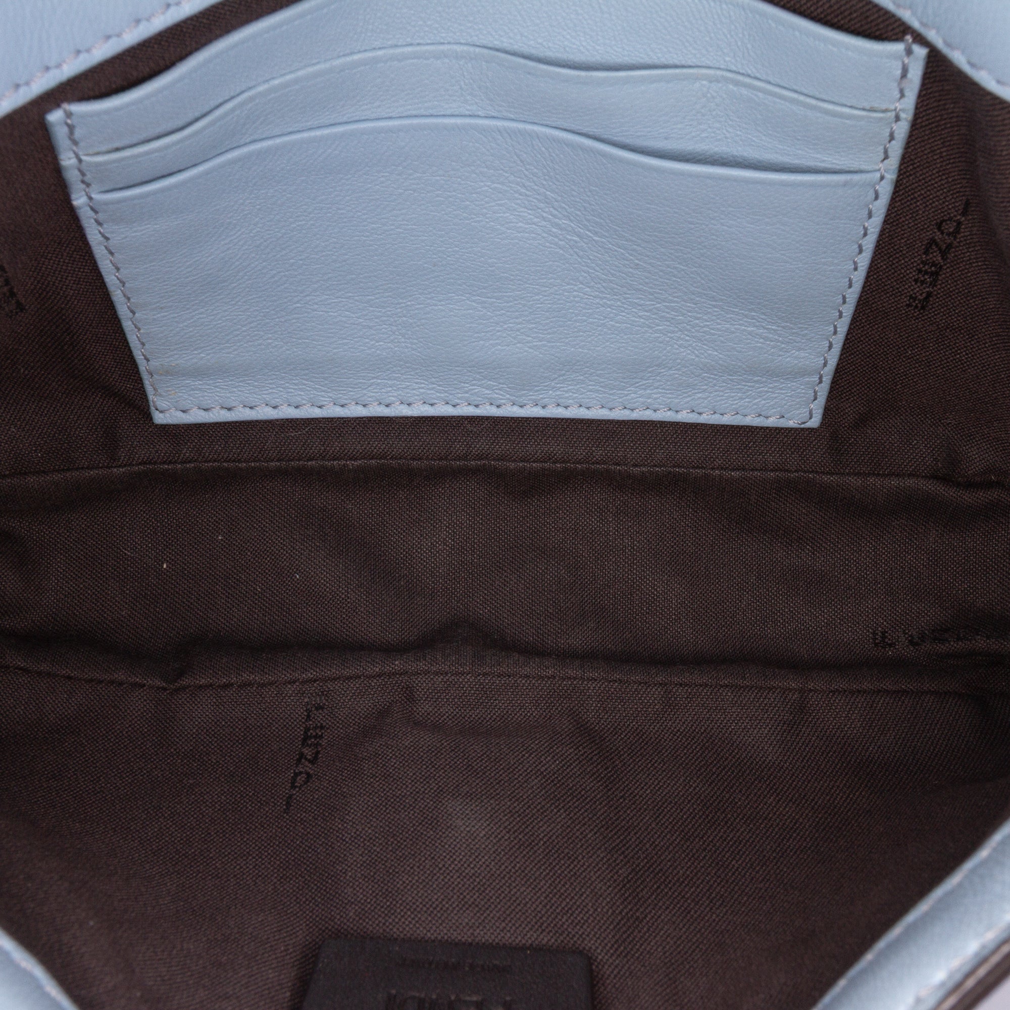 Mini Zucca Embossed Leather Baguette Satchel