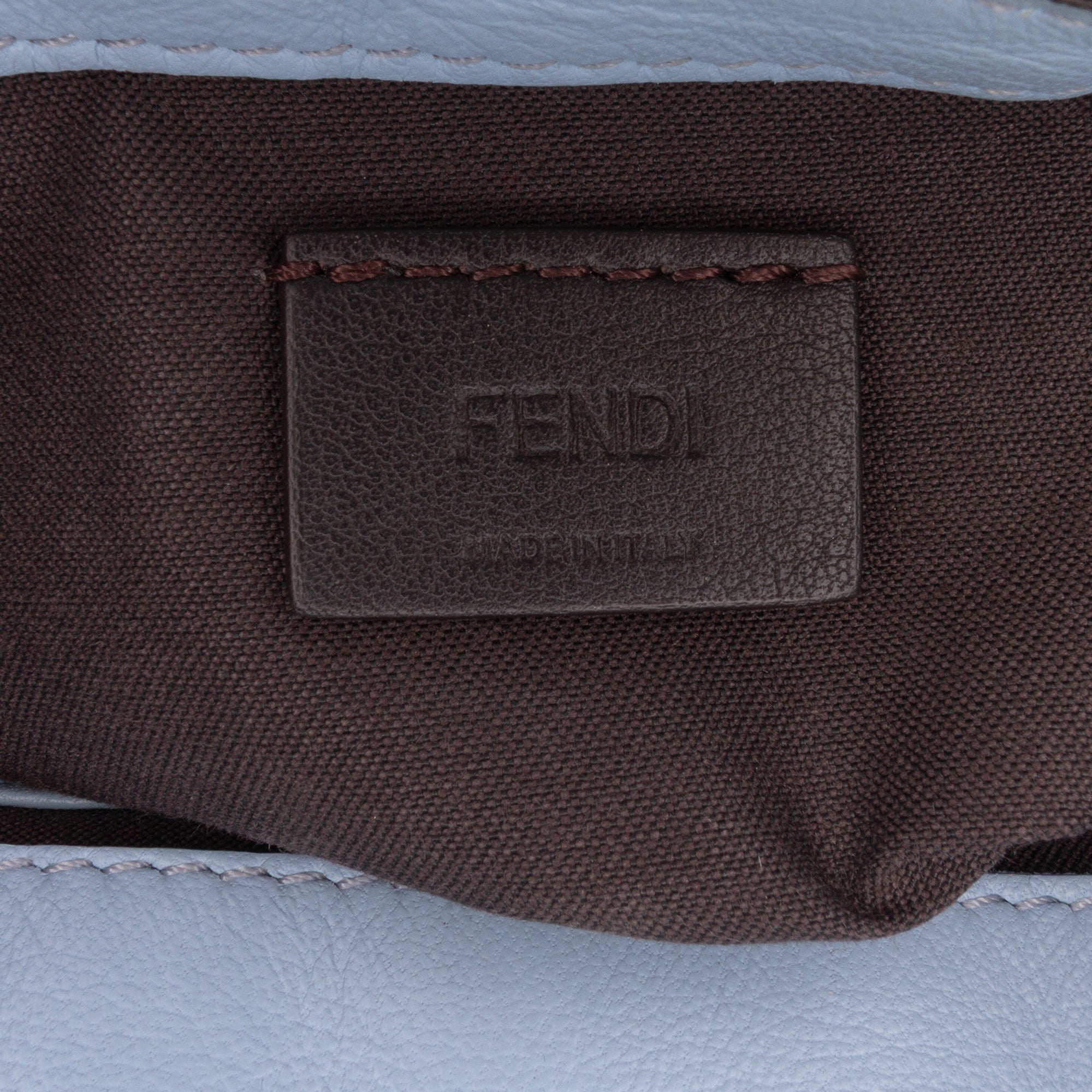 Mini Zucca Embossed Leather Baguette Satchel