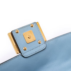 Mini Zucca Embossed Leather Baguette Satchel