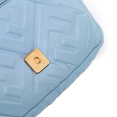 Mini Zucca Embossed Leather Baguette Satchel