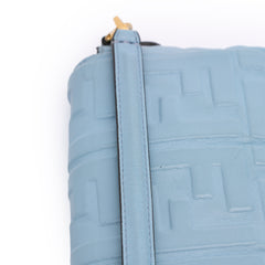 Mini Zucca Embossed Leather Baguette Satchel