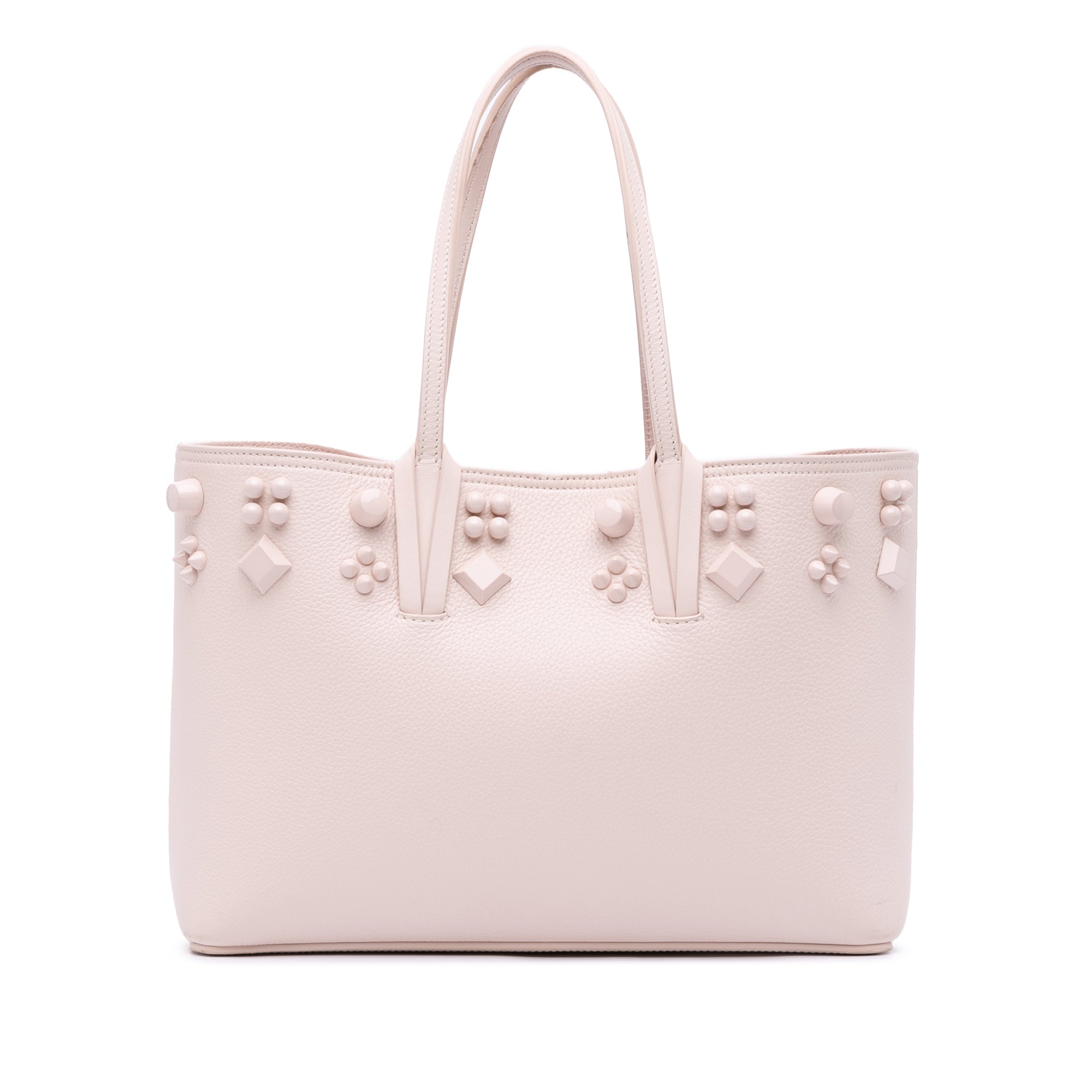 Small Grained Calfskin Studded Cabata Tote