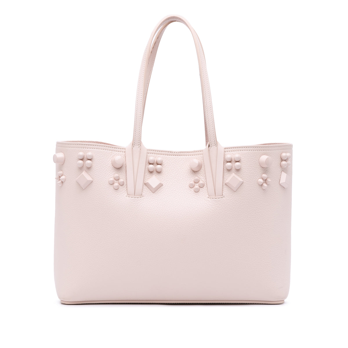 Small Grained Calfskin Studded Cabata Tote