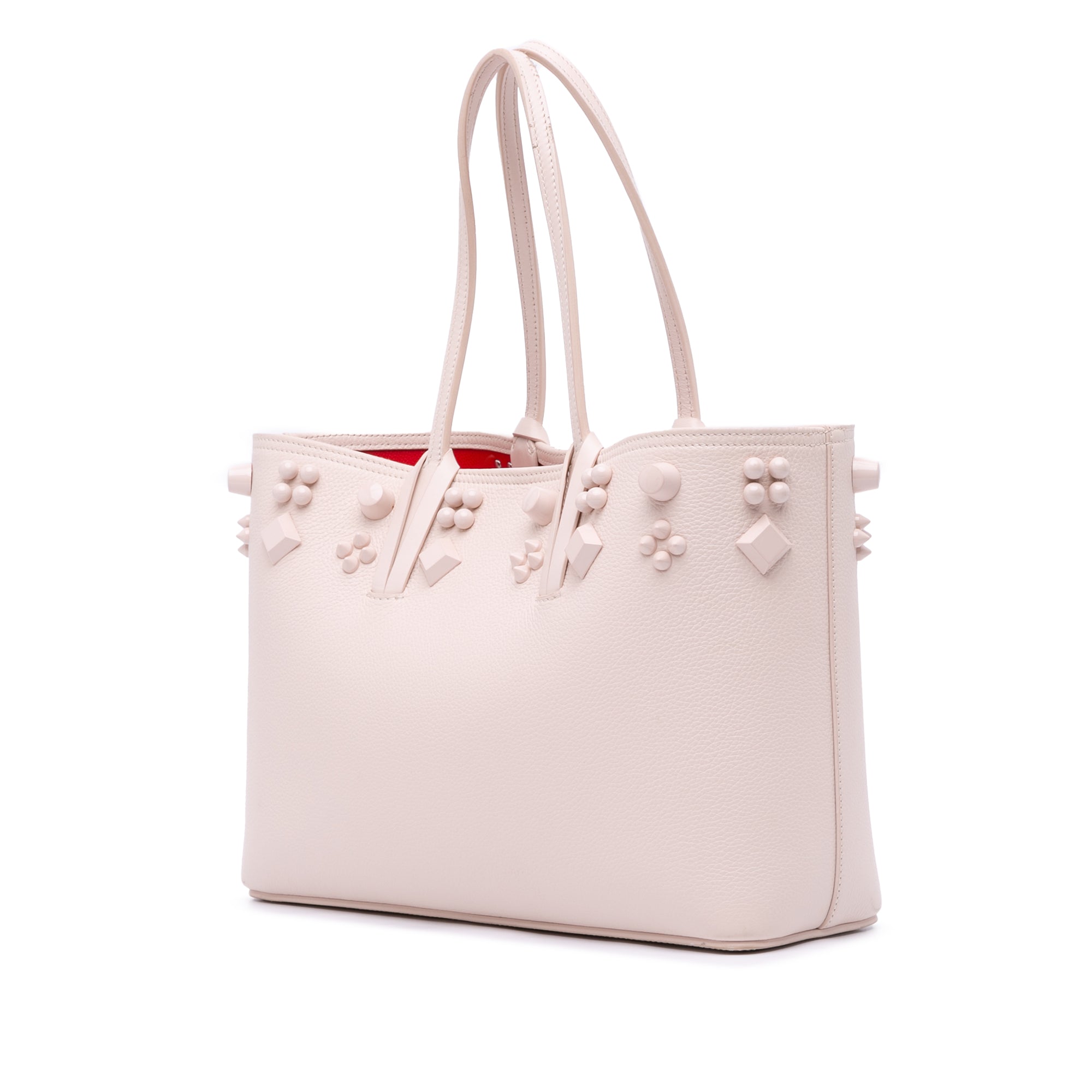 Small Grained Calfskin Studded Cabata Tote
