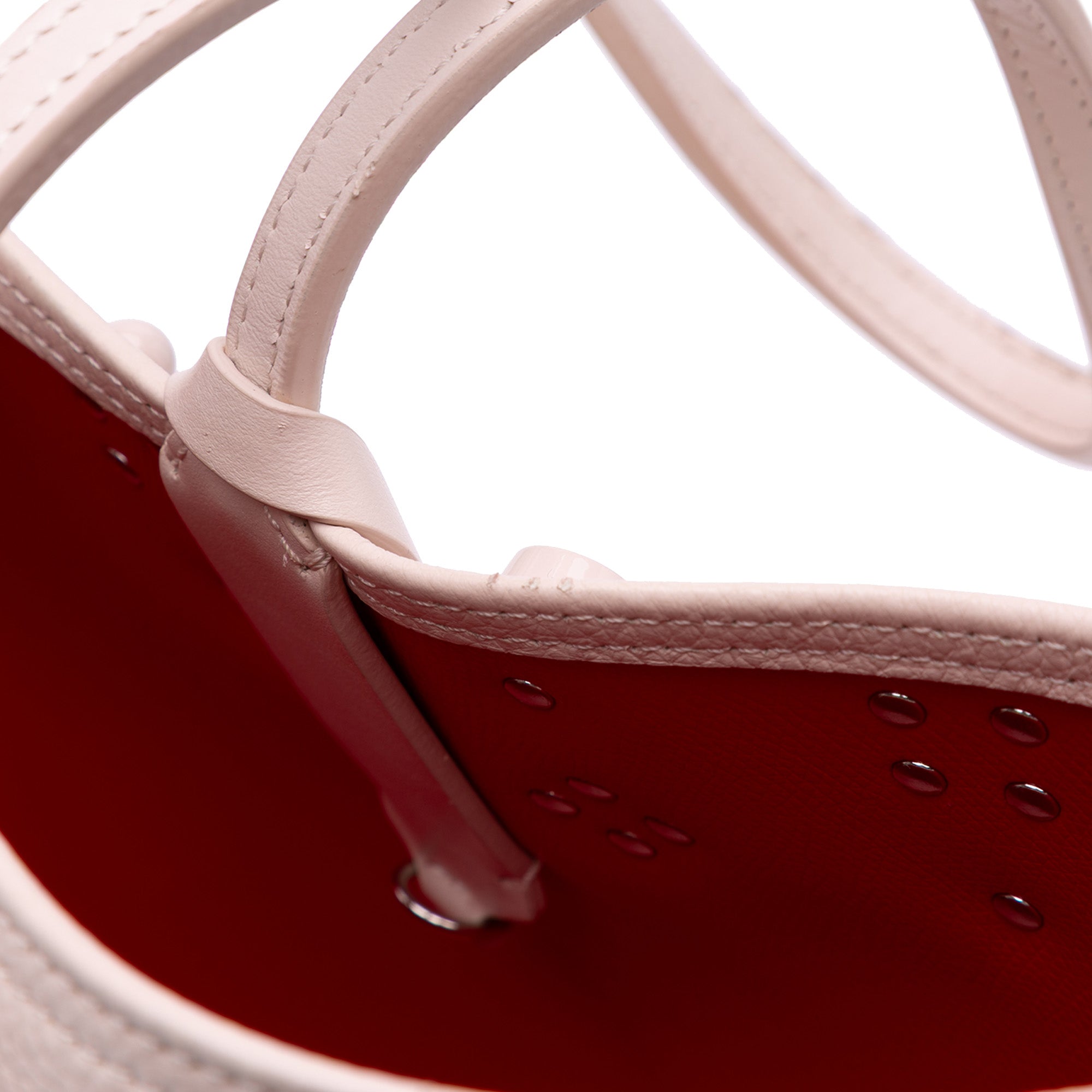 Small Grained Calfskin Studded Cabata Tote