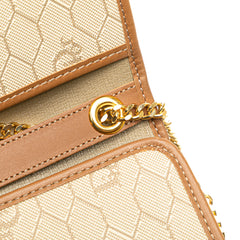 Honeycomb Canvas Chain Shoulder Bag