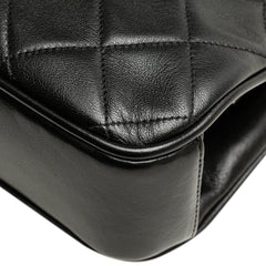 CC Quilted Lambskin Kiss Lock Frame Top Handle Bag