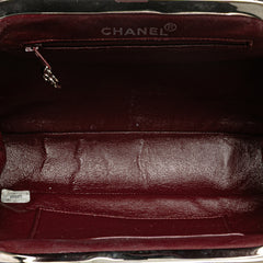CC Quilted Lambskin Kiss Lock Frame Top Handle Bag