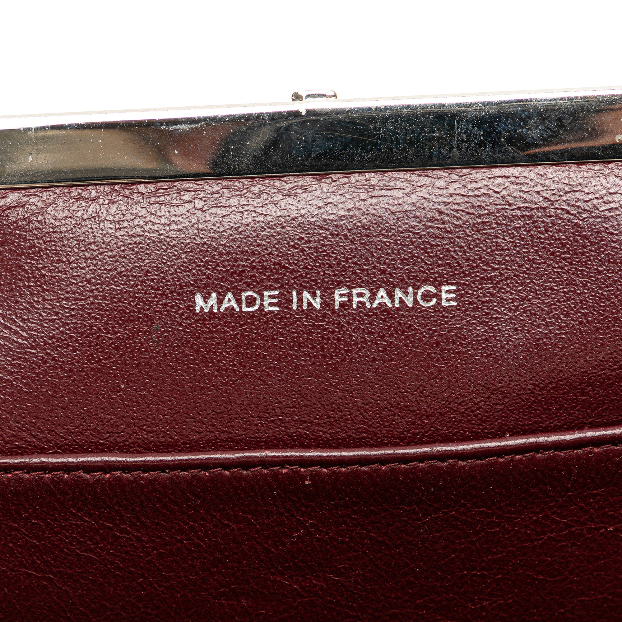 CC Quilted Lambskin Kiss Lock Frame Top Handle Bag