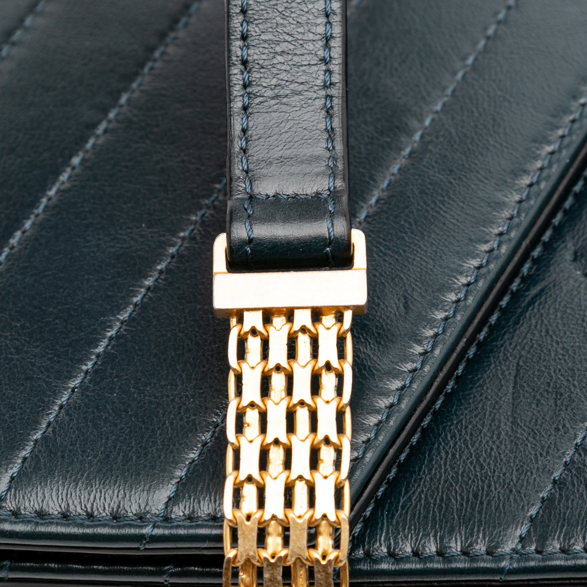 CC Chevron Calfskin Medal Flap