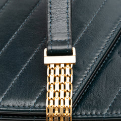 CC Chevron Calfskin Medal Flap
