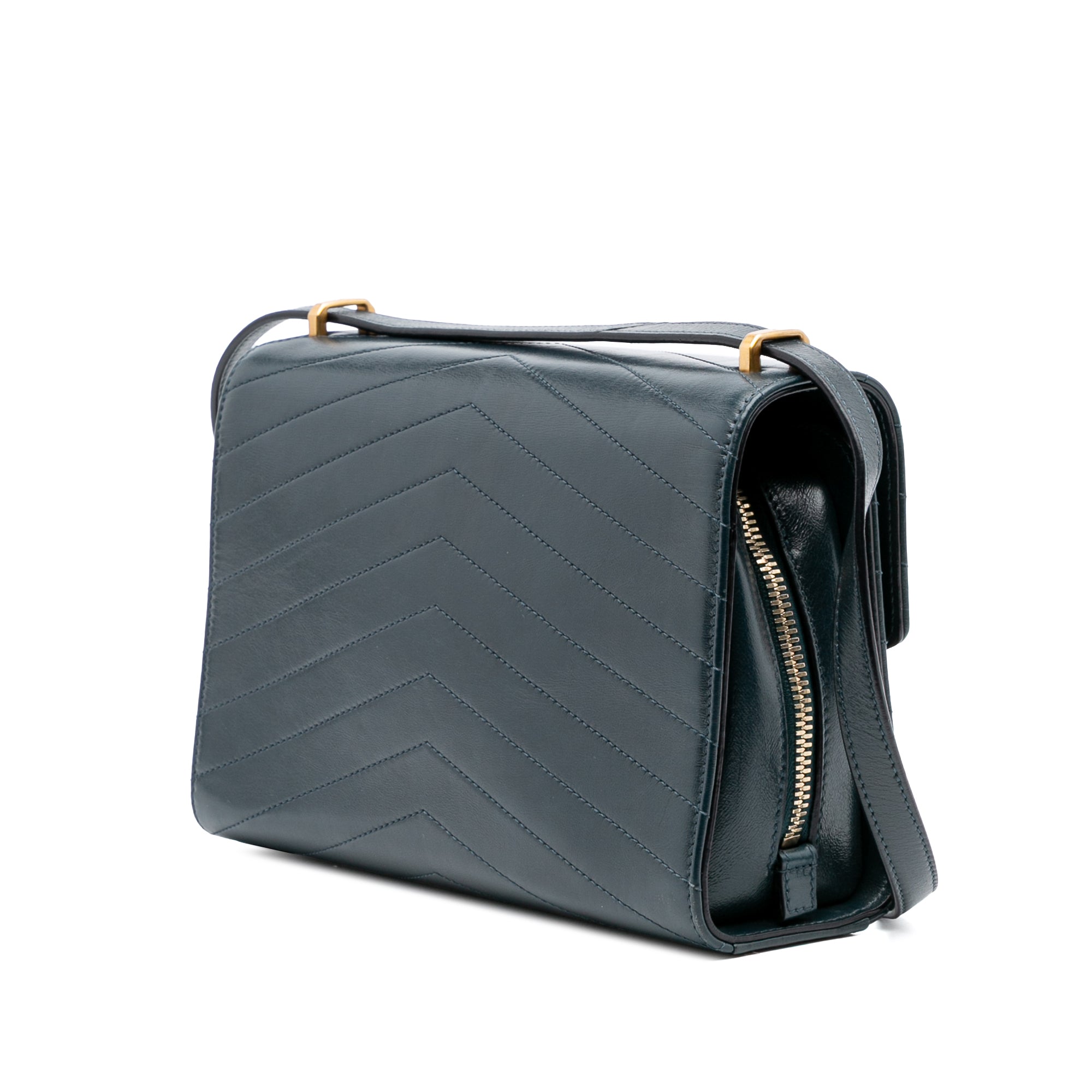 CC Chevron Calfskin Medal Flap