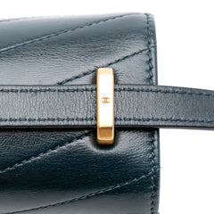 CC Chevron Calfskin Medal Flap
