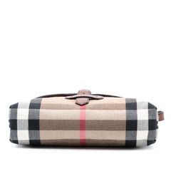 Small House Check Canvas and Leather Horseshoe Milton Crossbody