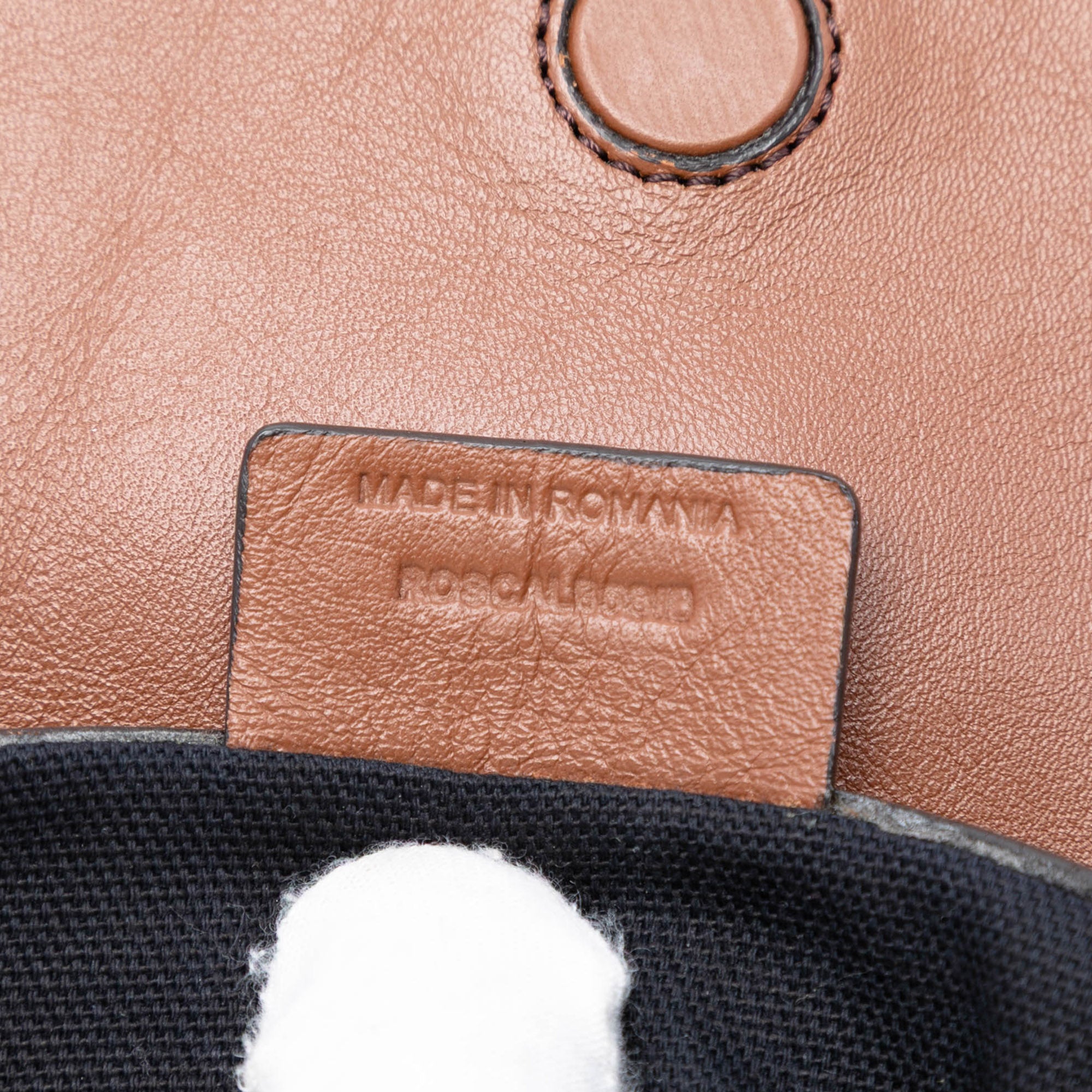 Small House Check Canvas and Leather Horseshoe Milton Crossbody