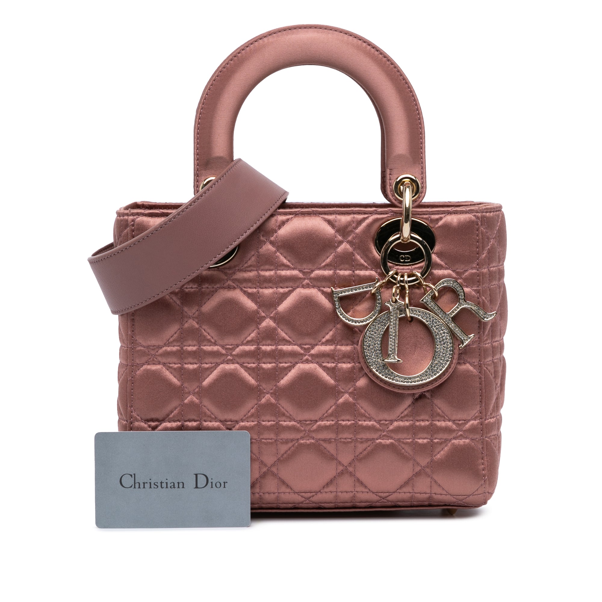 Small Satin Cannage Swarovski Lady Dior