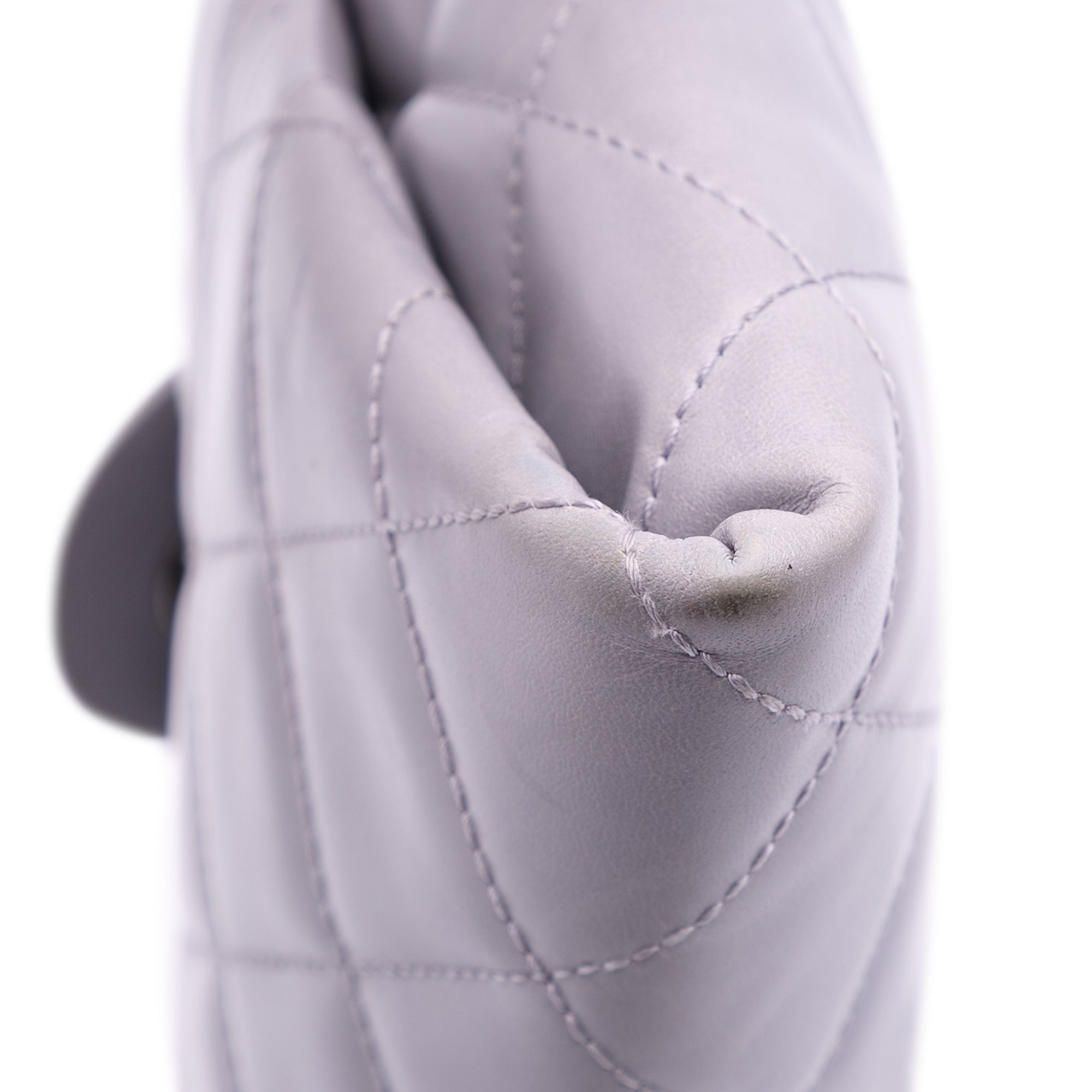 Quilted Glazed Calfskin Coco Pleats Chain Clutch