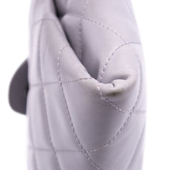 Quilted Glazed Calfskin Coco Pleats Chain Clutch
