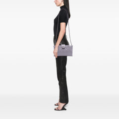 Quilted Glazed Calfskin Coco Pleats Chain Clutch