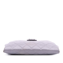 Quilted Glazed Calfskin Coco Pleats Chain Clutch