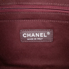 Quilted Glazed Calfskin Coco Pleats Chain Clutch