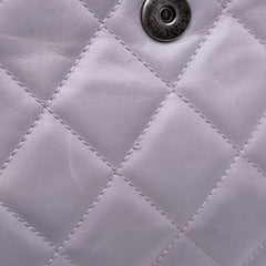 Quilted Glazed Calfskin Coco Pleats Chain Clutch