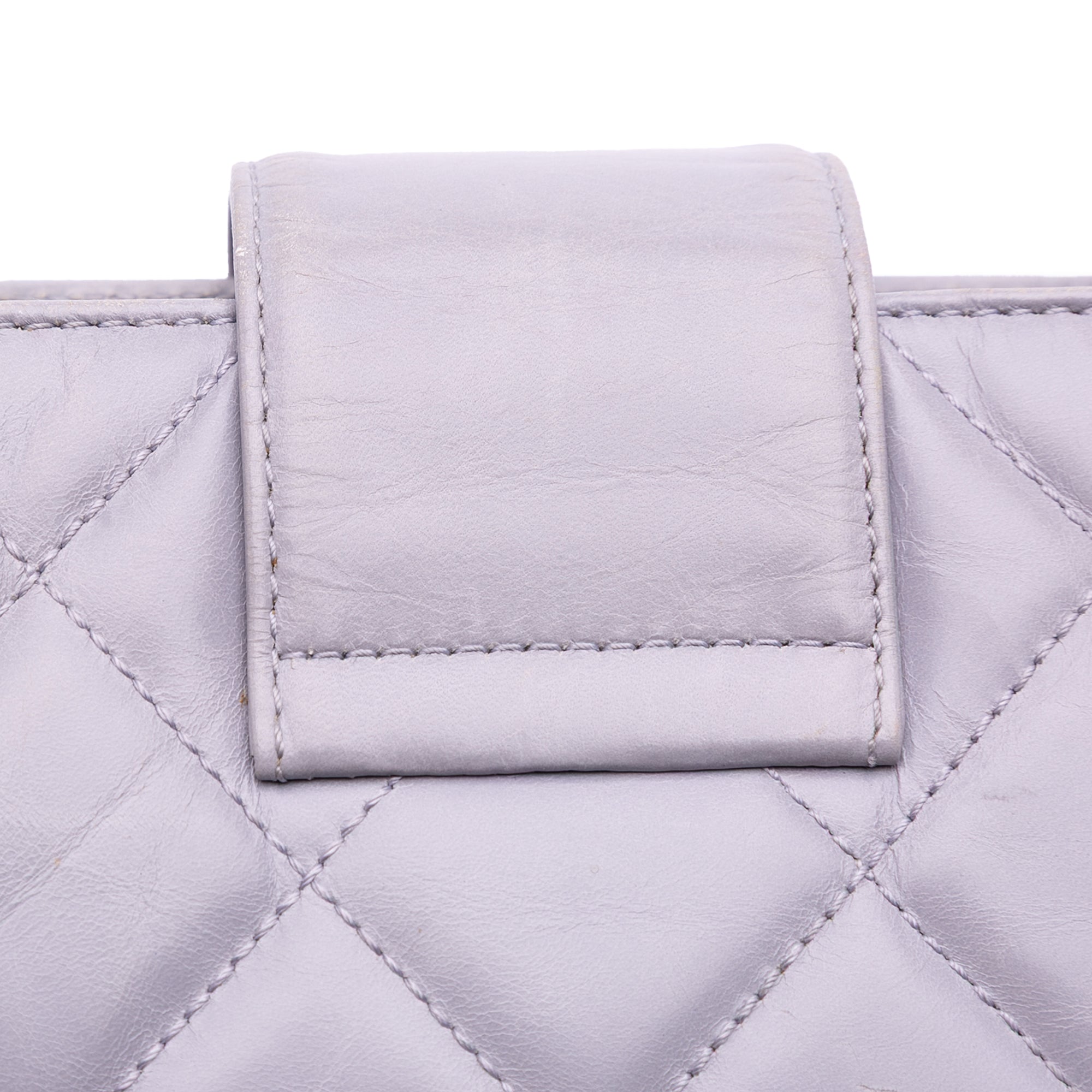 Quilted Glazed Calfskin Coco Pleats Chain Clutch