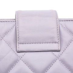 Quilted Glazed Calfskin Coco Pleats Chain Clutch