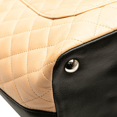 Large Quilted Lambskin Cambon Ligne Tote