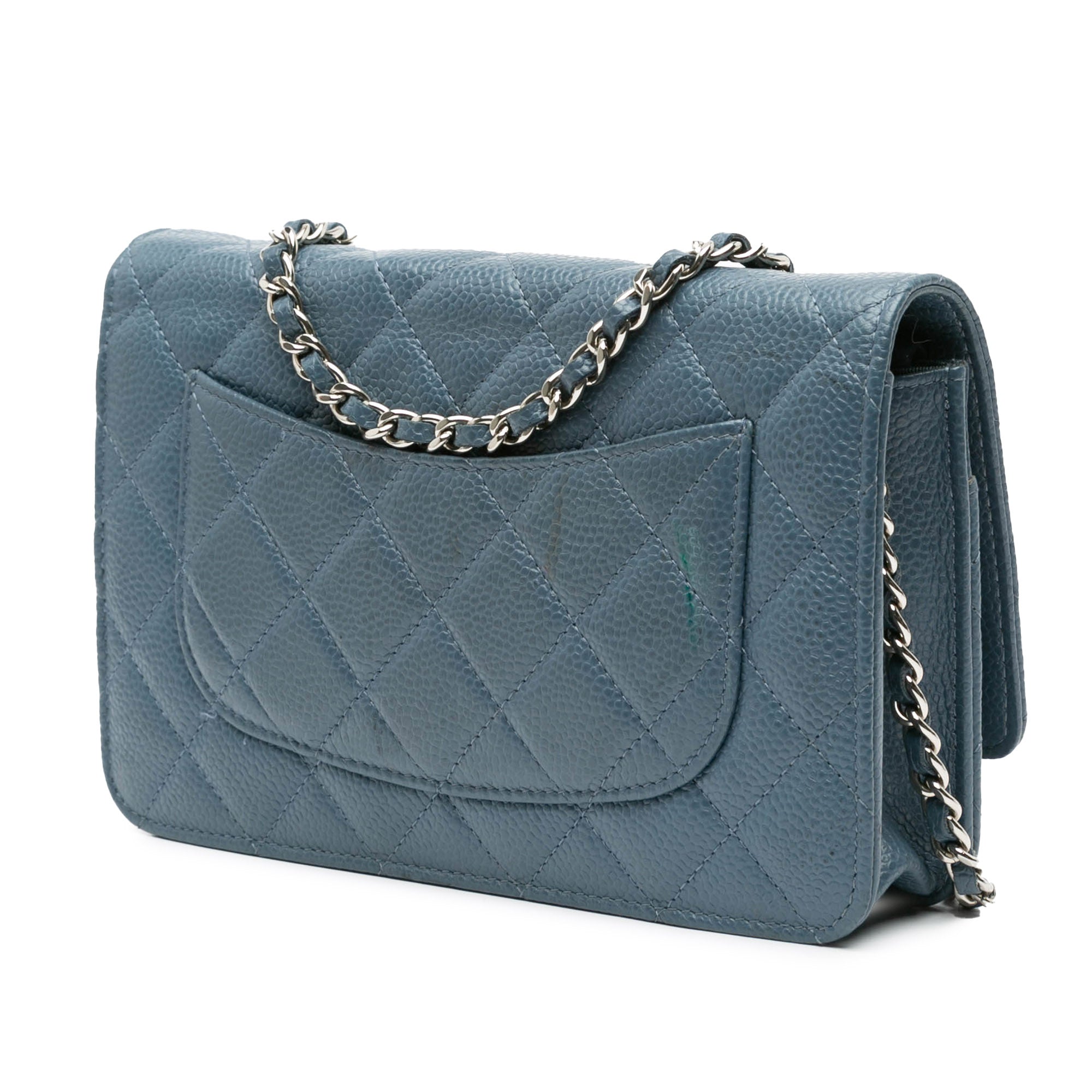 CC Quilted Caviar Wallet on Chain