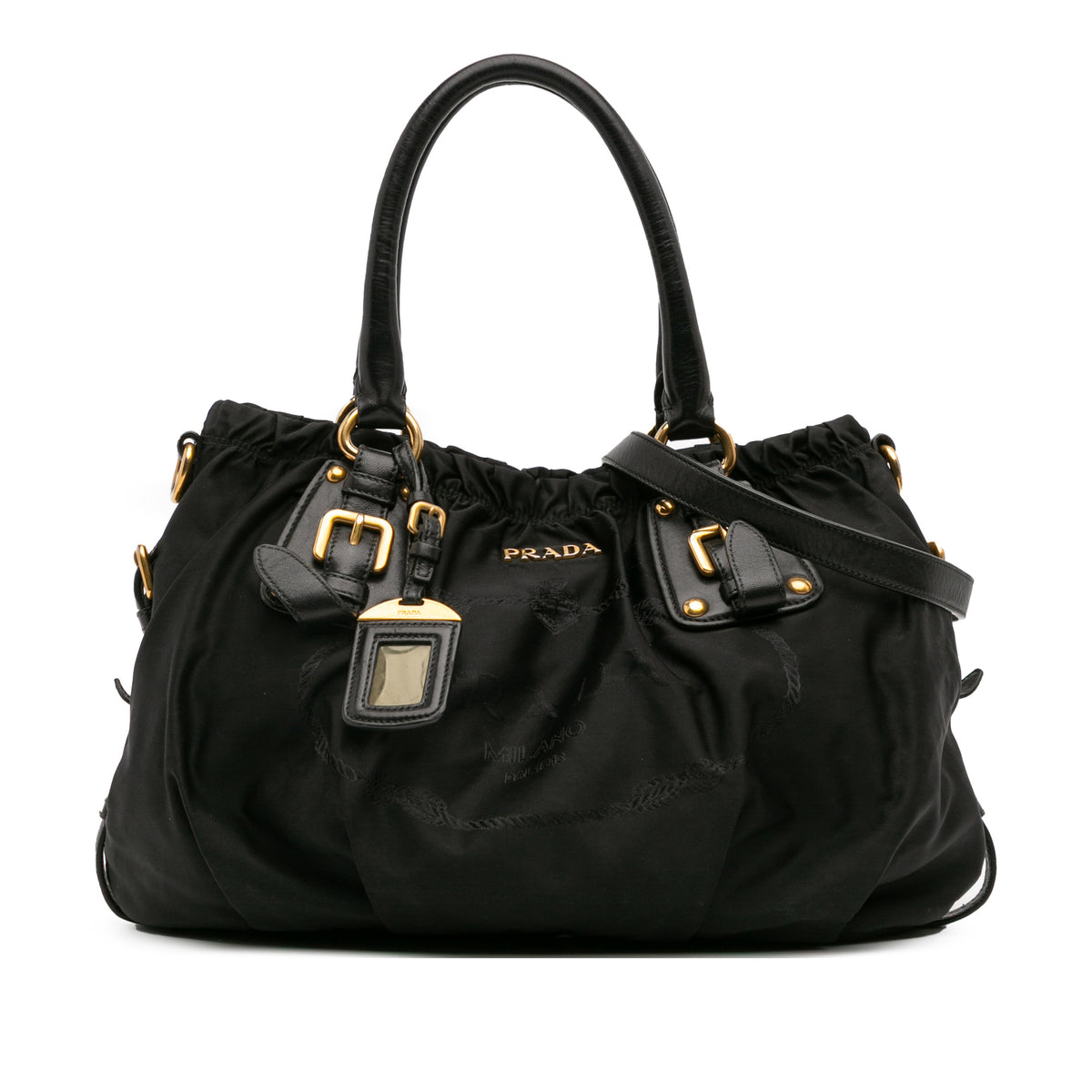 Tessuto Canapa Logo Satchel
