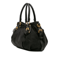 Tessuto Canapa Logo Satchel