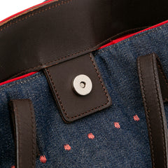 Embroidered Denim Tote
